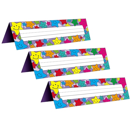 Teacher Created Resources Happy Stars Tented Name Plates, 36 Pieces, PK3 TCR1941